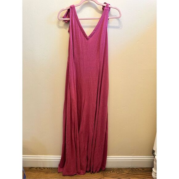 Free People Beach Pink Alice Wide LegJumpsuit Size Medium - Picture 5 of 5